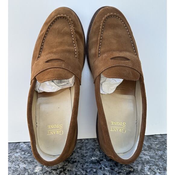 Grant Stone Traveler Penny Loafer Bourbon Suede Men’s Size 11D - Picture 3 of 16